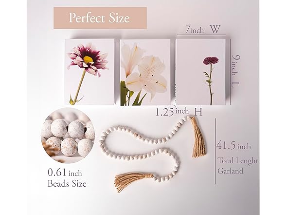 DuoDeco Floral Print Decorative Books