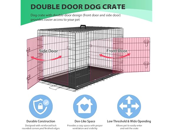 BestPet | Dog Crate | 24" | Black | Foldable