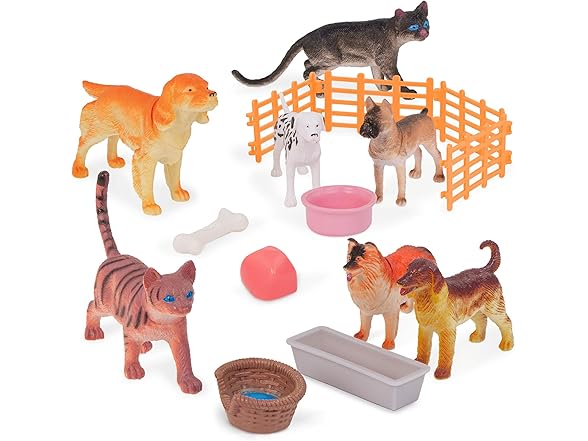 Terra by Battat – Dog & Cat Figurines & Accessories 60Pc
