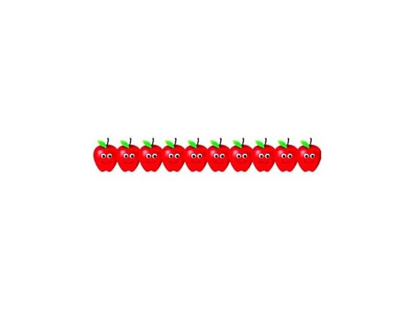 Hygloss Products Happy Apples Die-Cut Bulletin Border
