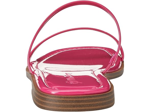 The Drop Women's Paris Square Toe Two Strap Flat Sandal
