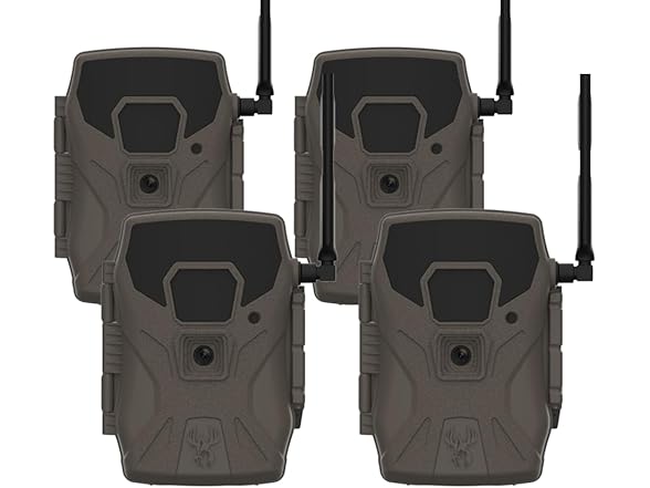 (4 PACK) Wildgame Innovations WGI Insite-V Cellular Trail Camera 32 MP, 80ft Detection
