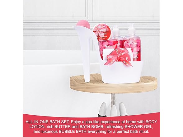 Draizee Luxury Spa Gifts for Women – 8 Pc Cherry Blossom