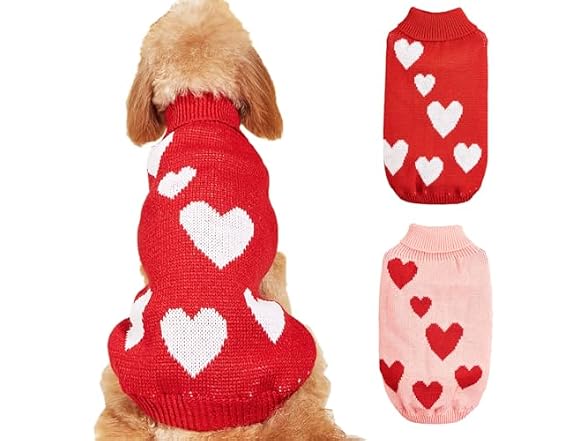 ALI2 Valentine's Day Dog Sweater Dog Cat Swe