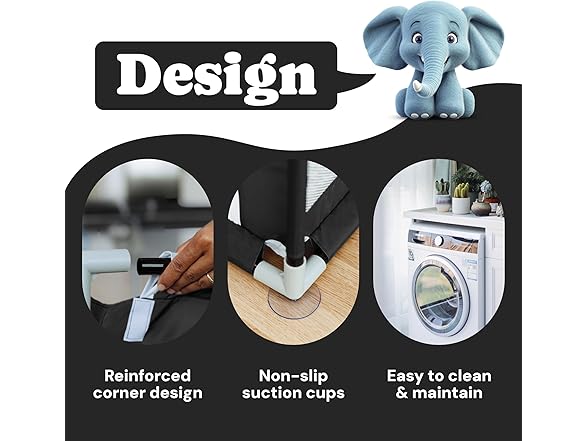 Todale Baby Play Pen - 50 x 50 x 27 in, Black - Portable Fol (Open Box)