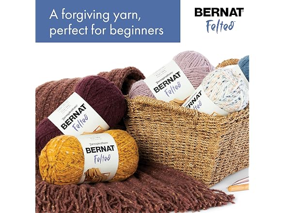 Bernat Felted Storm Blue Yarn - 3 Pack