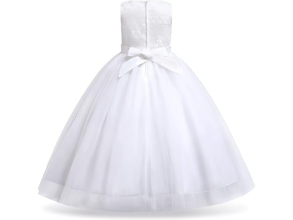 Idopip (6-7 Years) Flower Girl Lace Kids Dress
