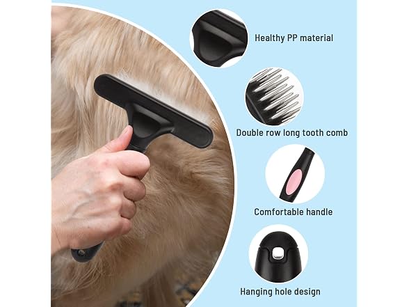 Dog de-Shedding Brush - for Dogs, Cats, Rabbi