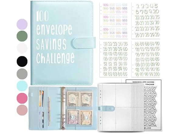 Adzt's 100 Envelopes Challenge Binder Kit A5