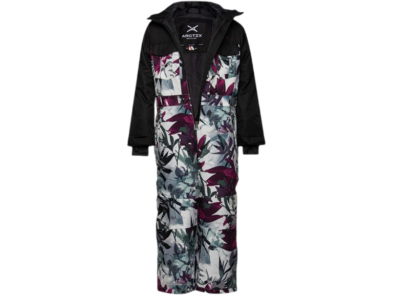 Arctix Kids Insulated Hooded Multi-Pocket Ultimate Performance Snowsuit Coveralls, Shattered Floral, Large