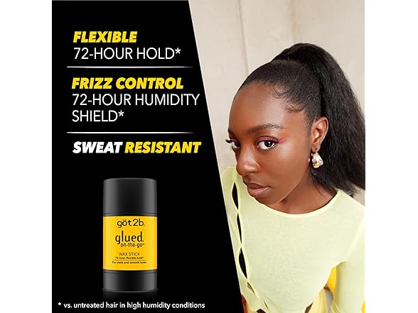 got2b glued on-the-go wax stick, 1.8oz, sleek and slick styles, style your hair without the crunch, helps control frizz - Gallery 3