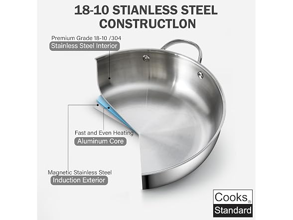 Cooks Standard Wok Stir Fry Pan with Glass Lid