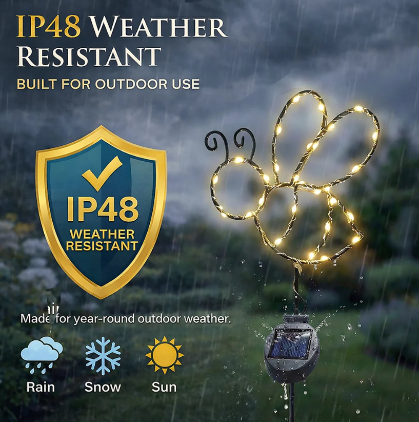 Touch Of ECO Solar Powered LED Garden Stake - Bee - Gallery 19