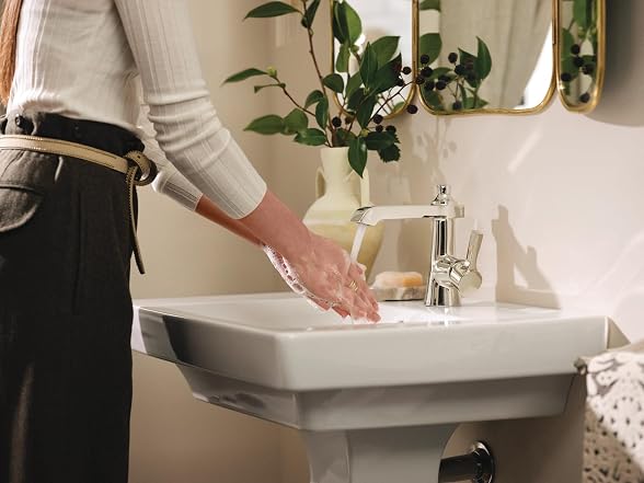 Moen Flara P Nickel Motionsense Wave Bathroom Sink Faucet