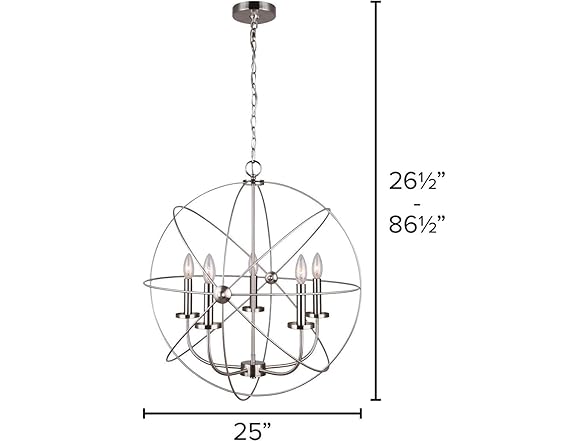 Canarm Summerside 5-Light Chain Chandelier