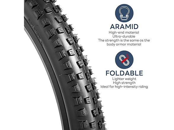 YUNSCM 27.5" MTB Tires & Tubes Set, 2-Pack