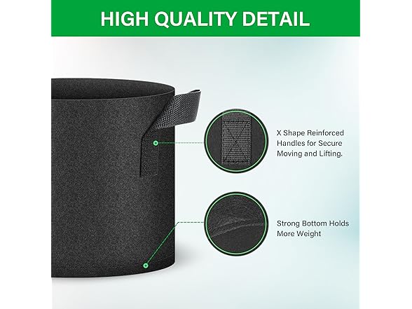 YSSOA YSSOA 10-Pack 3 Gallon Grow Bags, Tomoat