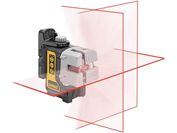 DEWALT DW089K Line Laser, Self-Leveling, 3-Beam