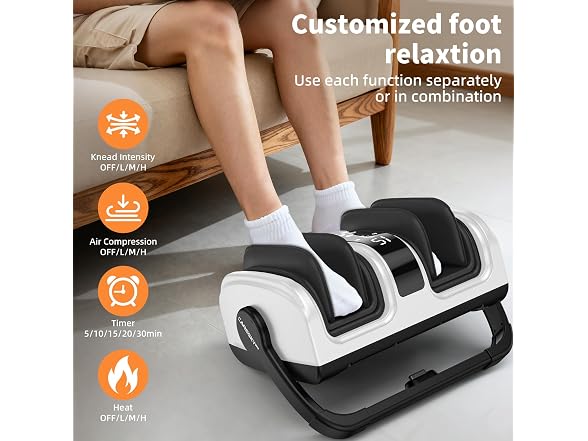 Shiatsu Foot Massager With Heat, Deep