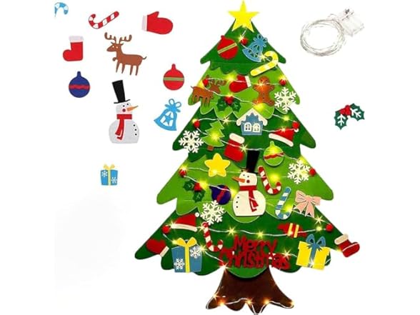 KISIQI Felt Christmas Tree for Toddlers
