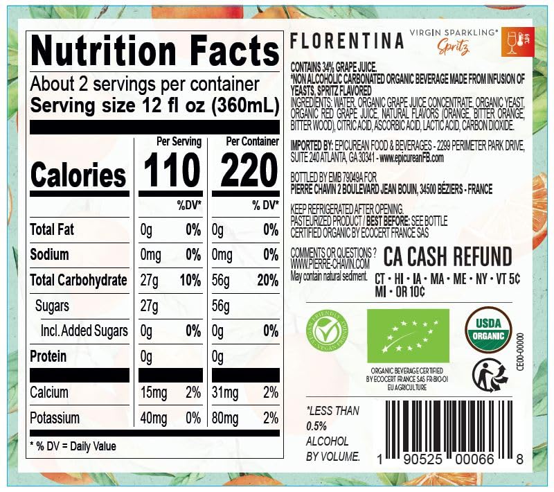 4 Pk Florentina Organic Non-Alcoholic Spritz + Bellini - Gallery 12