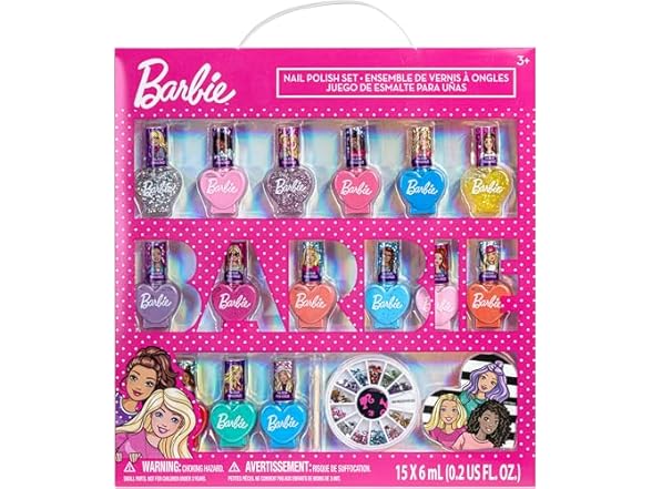 Barbie Movie 18 Piece Set Kids Nail Polish