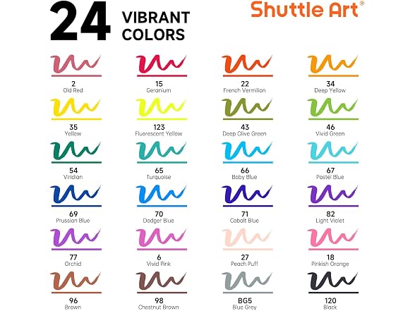 Brush Tip Alcohol Markers, Dual Tip