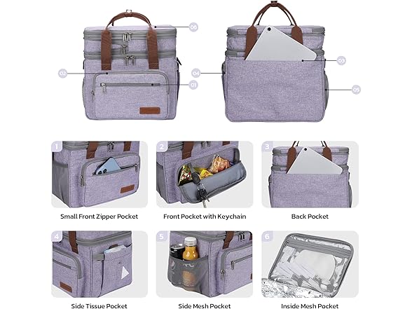 Maelstrom Lunch Bag Women,23L Purple