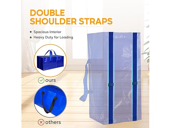 HealSmart 12 Pack Oversized Heavy Duty Moving Bags