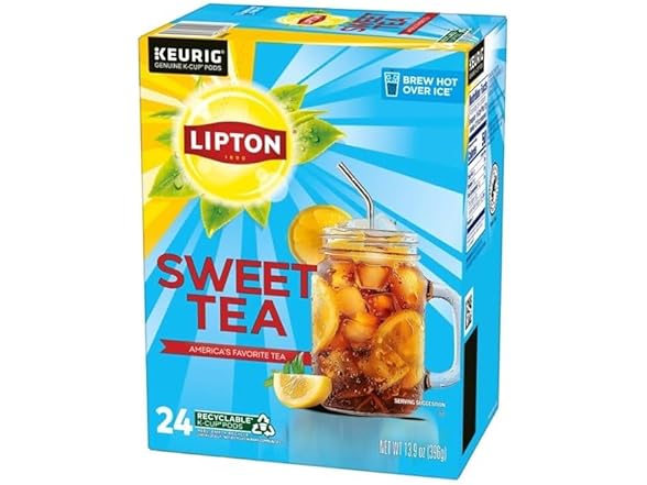 24CT Lipton Southern Sweet Black Tea K-Cup Pods