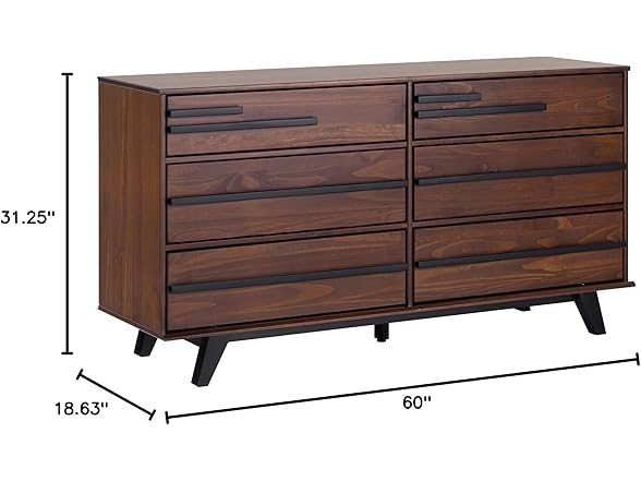 Walker Edison Malhia Contemporary Minimalist Dresser