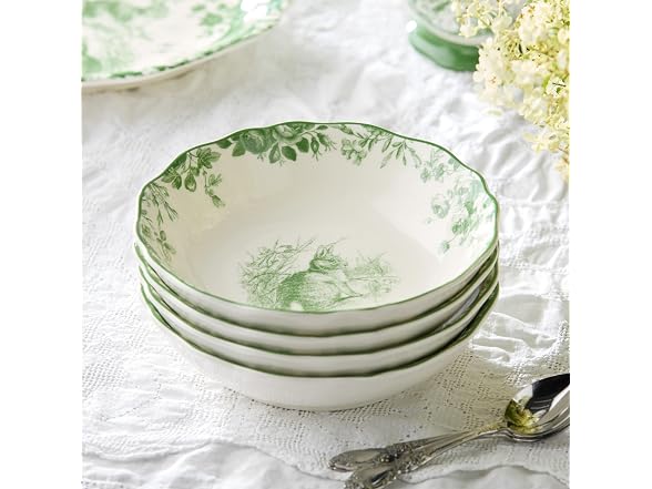 Le Jardin 8 Inch SOUP/CEREAL BOWLS SET OF 4