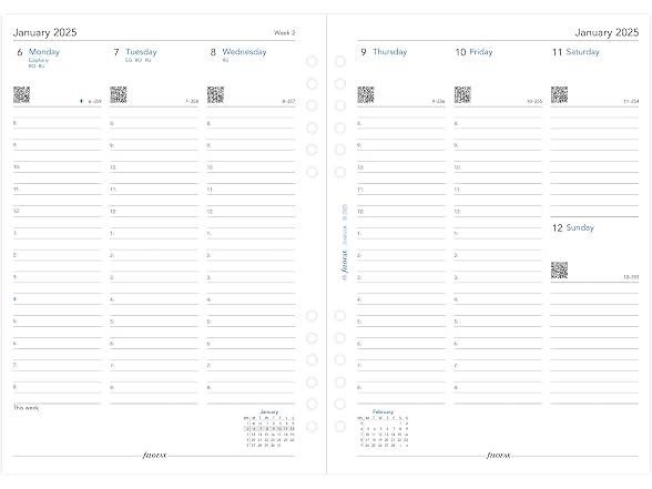 Filofax A5 Week on two pages English