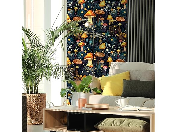 MAGAFA Fairytale Mushroom Peel & Stick Wallpaper
