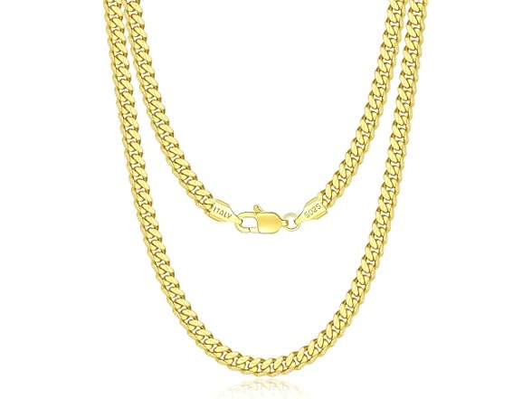 Eterjew 5mm Gold Men's Cuban Chain 16-26"