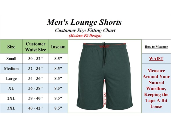 10Pk Mens Cotton Blend Lounge Shorts