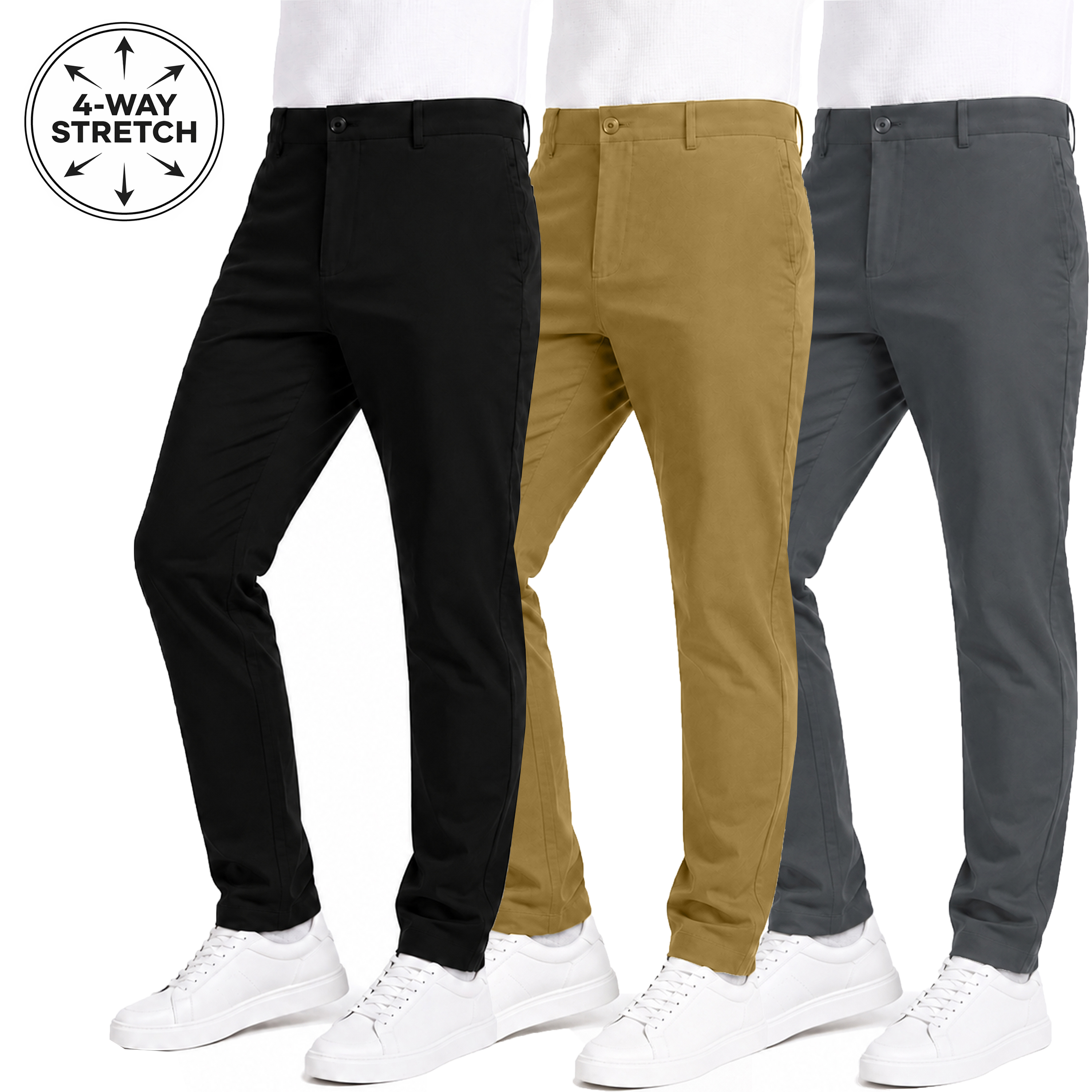 Mens Super Stretch Knit Chino Pants - Gallery 13