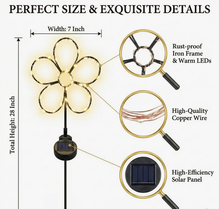Touch Of ECO 4 Units Solar Stake Light, Varies - Gallery 8