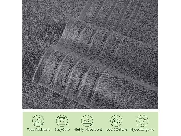 Elegant Comfort 100% Turkish Cotton 4 Lines 4Pk
