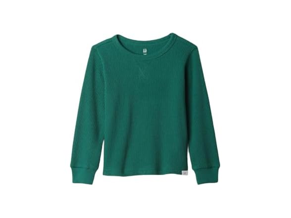 GAP Boys Long Sleeve Thermal Crewneck Bellwether