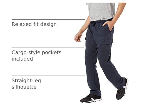 Amazon Essentials Men Cargo Fleece Sweatpants