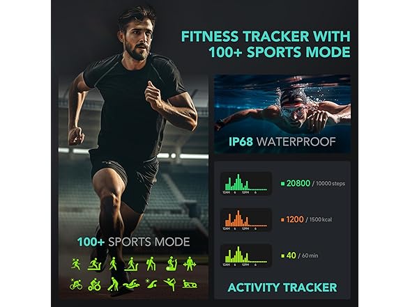 SKG 1.8" Smart Watch Alexa Built-in (Answer/Make Call)