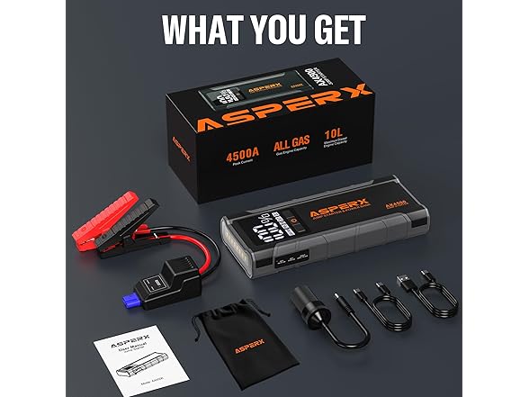 ASPERX AX4500 Jump Starter, 4500A