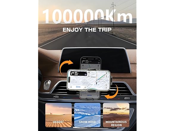 Topmake 3-in-1 Cell Phone Holder for Car