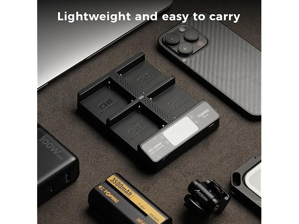 Accsoon TopRig 100W 4-Bay NP-F Fast Charger