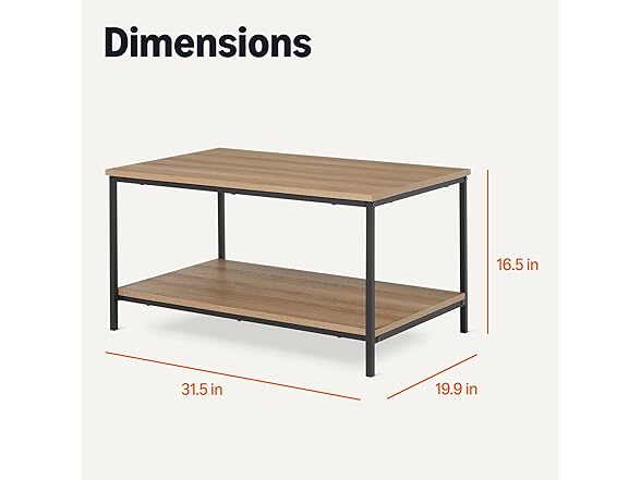 Amazon Basics Rectangular Coffee Table