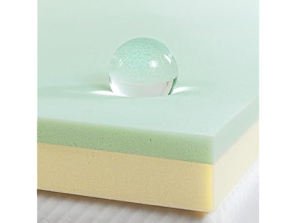 Zinus Green Tea Memory Foam Mattress Toppers, Twin