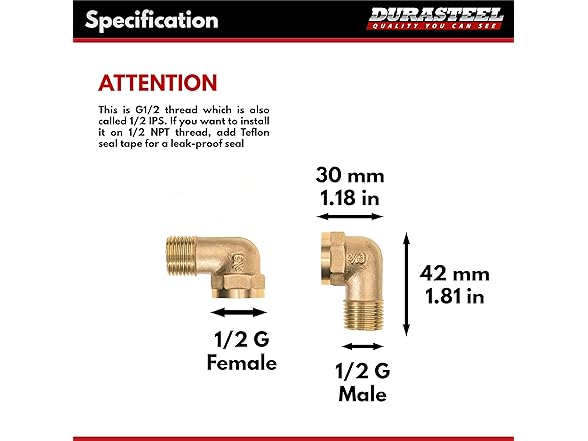 DuraSteel Wall Mount Faucet 90-Degree Elbow