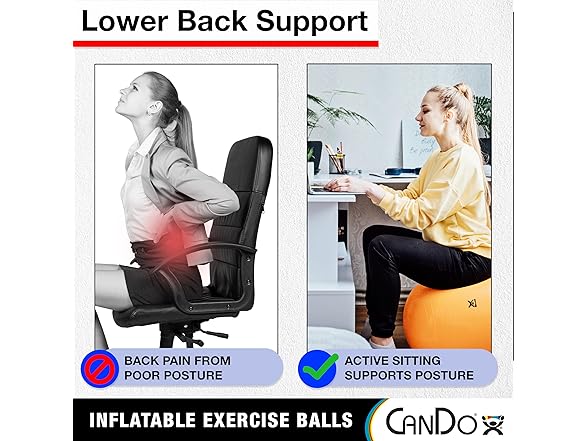 CanDo Exercise Ball Orange 21.6"