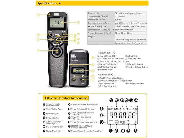 Pixel Timer Shutter Release Remote